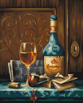 Tapyba pagal skaičius Oh Art! Wine on the table, 40x50 cm