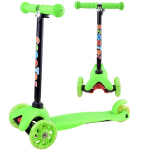 Triratis paspirtukas su &scaron;viečiančiais ratais, žalias