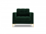 Fotelis Cosmopolitan Design Bali 1S-V, žalias/auksinės spalvos