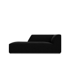 Aksominė kairinė sofa Micadoni Ruby, juoda