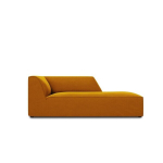Aksominė de&scaron;ininė sofa Micadoni Ruby, geltona