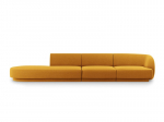Sofa Micadoni Home Miley left, 302x85x74 cm, geltona