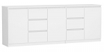 Dviejų dalių komoda Costa, 40x200x75 см, balta