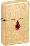 Žiebtuvėlis Zippo 49802 Armor Lucky Cat Design, auksinis