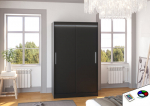 Spinta ADRK Furniture su LED ap&scaron;vietimu Collin 120, juoda