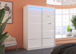 Spinta ADRK Furniture su LED ap&scaron;vietimu Luft 150, balta