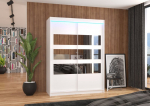 Spinta ADRK Furniture su LED ap&scaron;vietimu Florento 150, balta