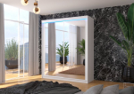 Spinta ADRK Furniture su LED ap&scaron;vietimu Morgan 180, balta