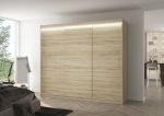 Spinta ADRK Furniture su LED ap&scaron;vietimu Antos 250, smėlio