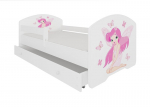 Vaiki&scaron;ka lova ADRK Furniture Pepe Girl with wings, 80x160 cm, įvairių spalvų