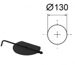 Droselis su rankena, 2 mm. D-130 mm.
