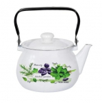 Emalio arbatinukas, baltas, 3,5 l.