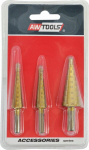 Pakopinis grąžtas Hss-tin 3-20 mm, 3 vnt.