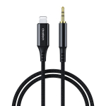 Audio kabelis Lightning - mini jack, 3.5 mm, 1 m