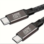 240W USB-C USB4, 8K Rai&scaron;ka, Greitas Įkrovimas Kabelis., 3,3 pėdos