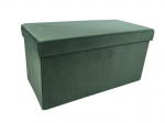 Pufas-daiktadėžė Perfecto Duo, 60x30x30 cm, tamsiai žalias