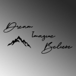 Opviq sieninė dekoracija Dream Imagine Belive, 4 vnt.