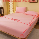 Medvilninė paklodė su elastine juosta, JC Single Layer Fitted Sheet-&scaron;viesiai rožinė