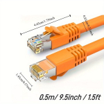 Ekranuotas Ethernet tinklo kabelis Cat6 1000Mbps LAN,  Oranžinė