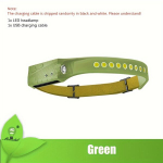 LED žibintuvėlis su USB įkrovimu, Žalias