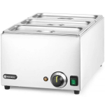Maisto &scaron;ildytuvas su 3 GN 1/3 indais ir dangčiais, 1000 W, pilkas