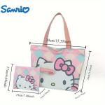 Hello Kitty drobinis pirkinių krep&scaron;ys su užtrauktuku., Rožinis Hello Kitty pečių krep&scaron;ys