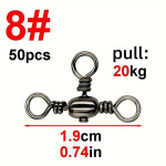 Trijų krypčių žvejybos suktukai, 1.9 cm, 20 kg trauka, 8#