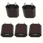 Kompakti&scaron;kas 1A 5V USB sieninis įkroviklis juodas