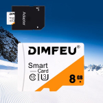 Atminties kortelė DIMFEU Atminties Kortelė 128GB/64GB/32GB su Adapteriu U3 4K Video, 8GB