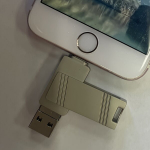 USB laikmena USB atmintinė nuotraukoms telefonams, Sidabrinis