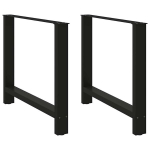 Kavos staliuko kojelės, juoda, 2 vnt., 100x(72-73)cm, plienas