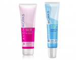 Rinkinys moterims: Works Silky Stay skutimosi gelis ir Avon Works veido depiliacinis kremas