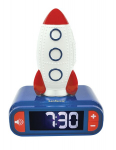 Rocket Night Light Alarm Clock with Sound Effects