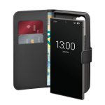 Juodas ekologi&scaron;kos odos dėklas-knygelė su pinigine Samsung Galaxy S25 Ultra