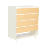 Komoda Home4you HERTA 80x40x97cm 4 stalčiai minimalistinė su metalinėmis kojelėmis