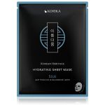 Veido kaukė Korika Korean Heritage Silk & 8 tipų hialurono rūg&scaron;tis drėkinanti, maitinamoji, 25 g