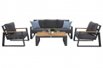 Lauko baldų komplektas Rimini, Dark Grey / Grey Melange