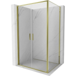 Du&scaron;o kabina Mexen Exo, varstomos durys, 80 x 75 cm, transparent/gold