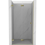Du&scaron;o durys Mexen Lunar-F, sulankstomos, kairė, 65 cm, transparent/gold