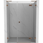 Du&scaron;o durys Mexen Lunar L, de&scaron;inė, 140 cm, transparent/rose gold