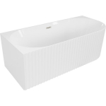 Vonia Mexen Gia, kairinė, 150 x 75 cm, White gloss + Brushed nickel persipylimas