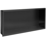 Įleidžiama vonios kambario lentyna REA 06, 30x60, Black matt