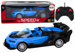Sportinis automobilis su nuotolinio valdymo pultu RC 1:18, mėlynas
