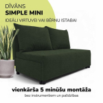 Dvivietis i&scaron;skleidžiamas sofos Simple Mini, Podrez, turkio-žalios spalvos