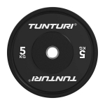 Tunturi Platinum bumper diskas, juodas, 50 mm, 5 kg