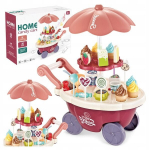 Ledų salonas parduotuvė vežimėlis ledai saldainiai LED rinkinys vaikams Click4Toys