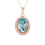 Kaklo papuo&scaron;alas moterims DiamondSky "Solar Illusion (Silver Night)" su Swarovski kristalais, Golden