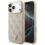 Apskaičiuokite PU odos 4G trikampio logotipo auksinį rėmelį su MagSafe iPhone 17 Pro Max 6.9" rožinė spalva