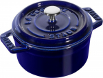 Staub Mini Cocotte apvalus 250 ml ketaus puodelis, mėlynas