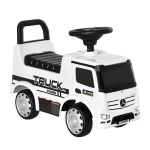 Slydimo transporto priemonė Slydimo automobilis Kūdikių slydimo transporto priemonė Licencijuota &bdquo;Mercedes ANTOS&ldquo; sunkvežimio stiliaus su &scaron;viesa, skirta vaikams nuo 12 iki 36 mėnesių Metalo PP plastikas Balta + juoda 62,5 x 28,5 x 45 cm
